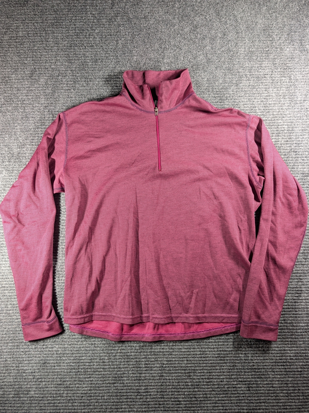 Vtg Patagonia Capilene Women's L Maroon 1/4 Zip Base Layer Pullover USA Made